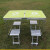 中国生命国寿アウドゥア展業保険相談テーブル携帯型折りたたみ畳テーブル広告宣伝テーブル人寿1テーブル+4アルミベンチ+2メートル傘ホルダーテーブル袋