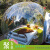 バブルハウスアウドアキャンピング透明エア入テート子供野外宿泊バブルドームの新型4メートル直径通路2メートル