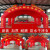 エーテルアーチの酒席結婚祝いの舞台アーチの赤い冠婚葬祭ティントの広告モデル6メートル幅3.8メートルの高さ