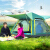 エルモントALPINT MOUNTAINテンアウドア3-4人家族セットキャンプキャンプキャンプキャンプ防水野外全自動テートインテルグリーン